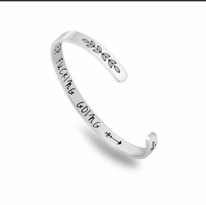KEEP @&#^@: GOING BRACELET. INSPIRATIONAL!! Stainless steel